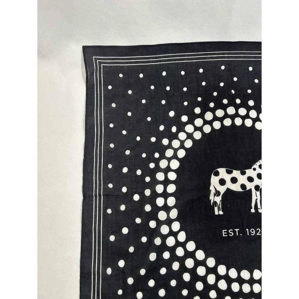 Echo Pocket Square Cotton 20x20 Donkey Print Preppy Cottagecore Handkerchief